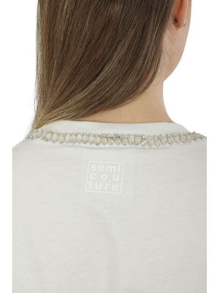 T-Shirt Semicouture Elodie Bianco